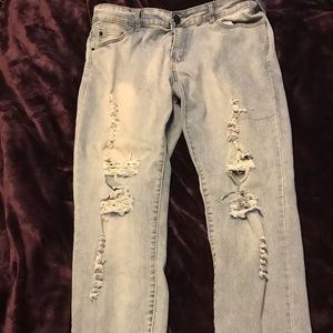 Distressed jeans